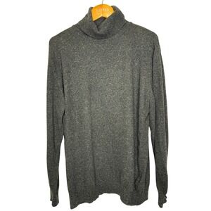Fiji Wool/Silk Turtleneck Speckled Green Mens Large